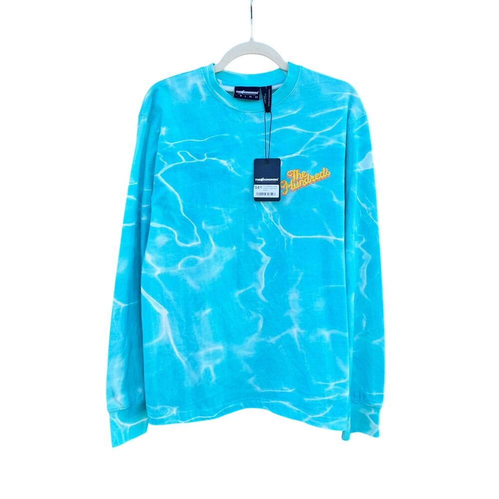 NWT THE HUNDREDS Blue Reflection Long Sleeve Tee Small S